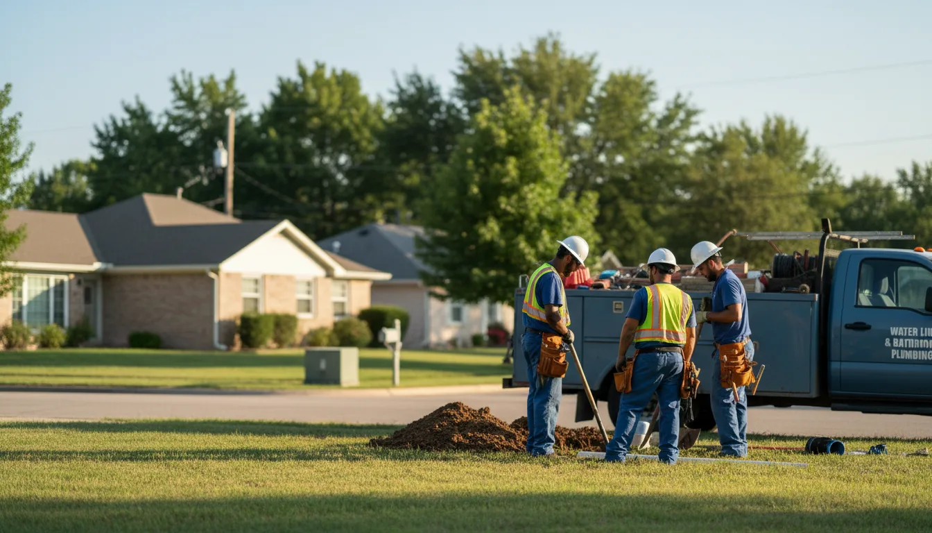 Residential water line and bathroom plumbing service in Portal, ND